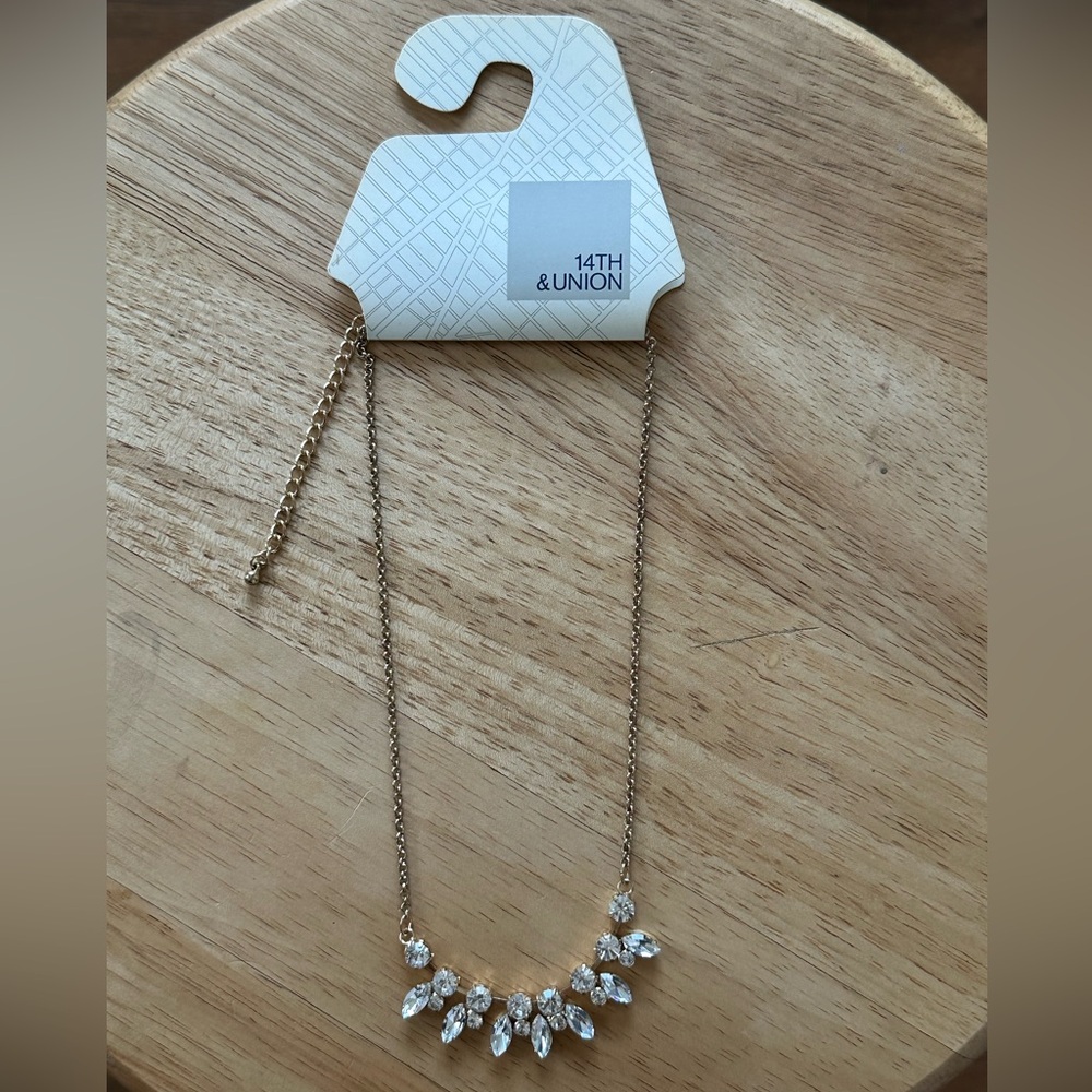 Nordstrom Gold plated Adjustable Rhinestone Necklace